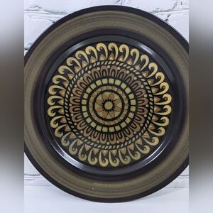 Vintage Mikasa Majora Terazzo Stoneware Chop plate 12", serving plate